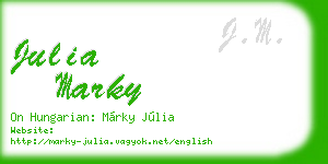 julia marky business card